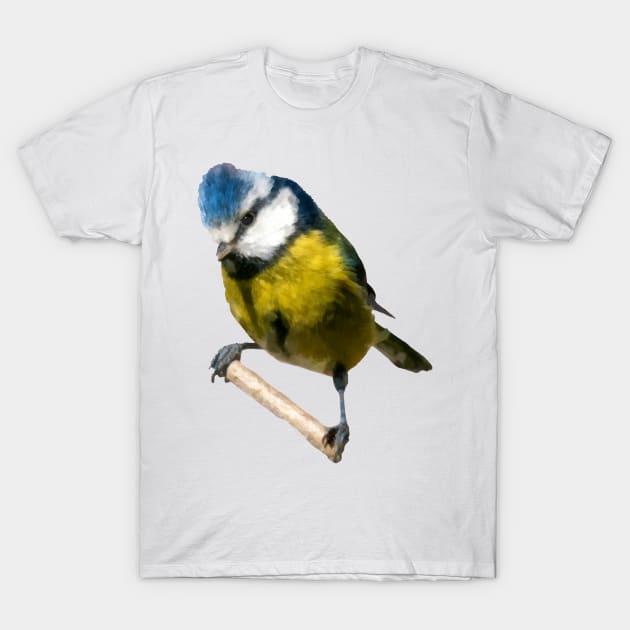 Blue Tit T-Shirt by Shirasaya